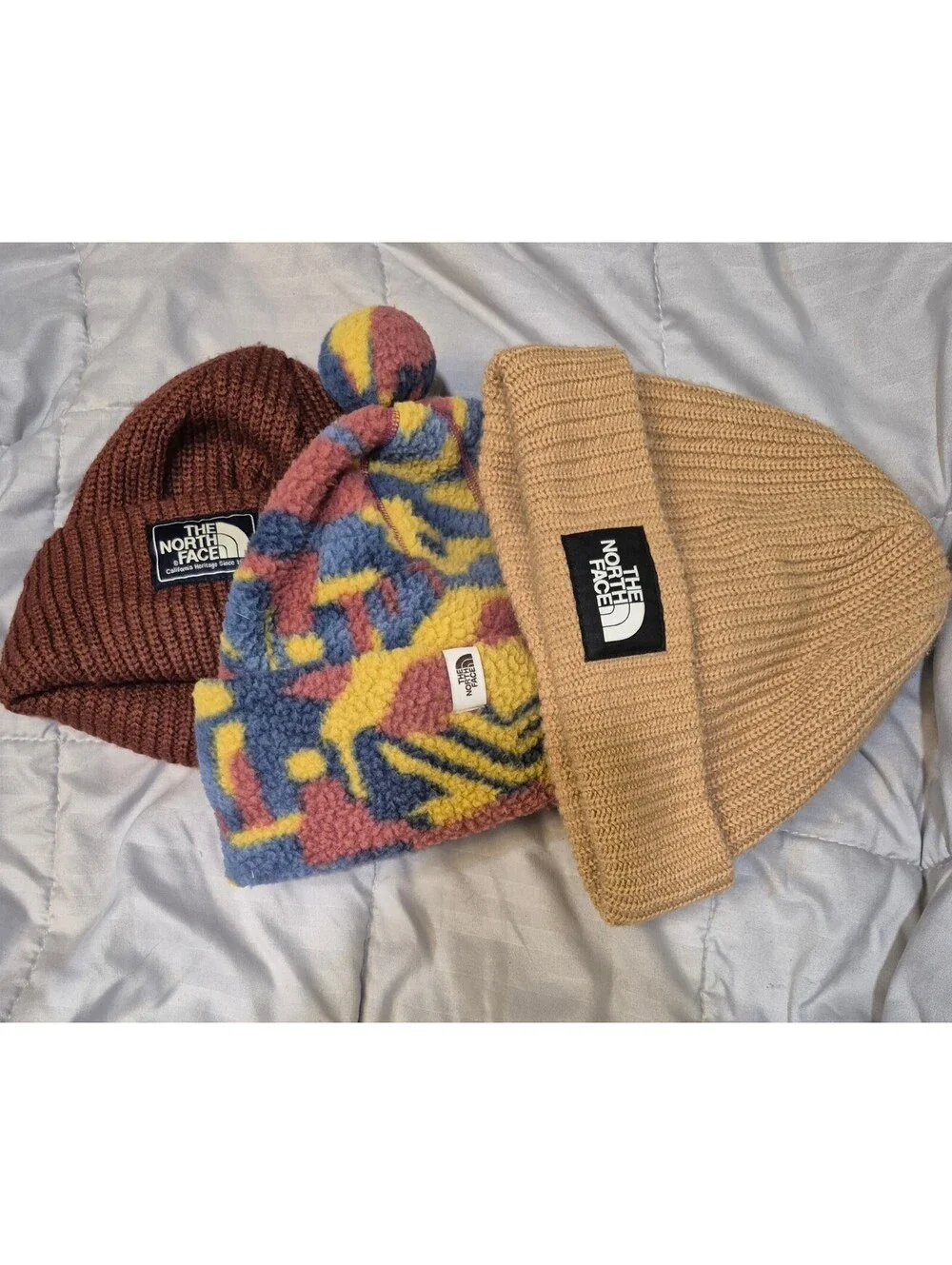 Lot of 3 The North Face Beanies Winter Hats Unisex
